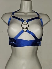 Honey Birdette Arliah Bralette Electric Blue size Large NWT