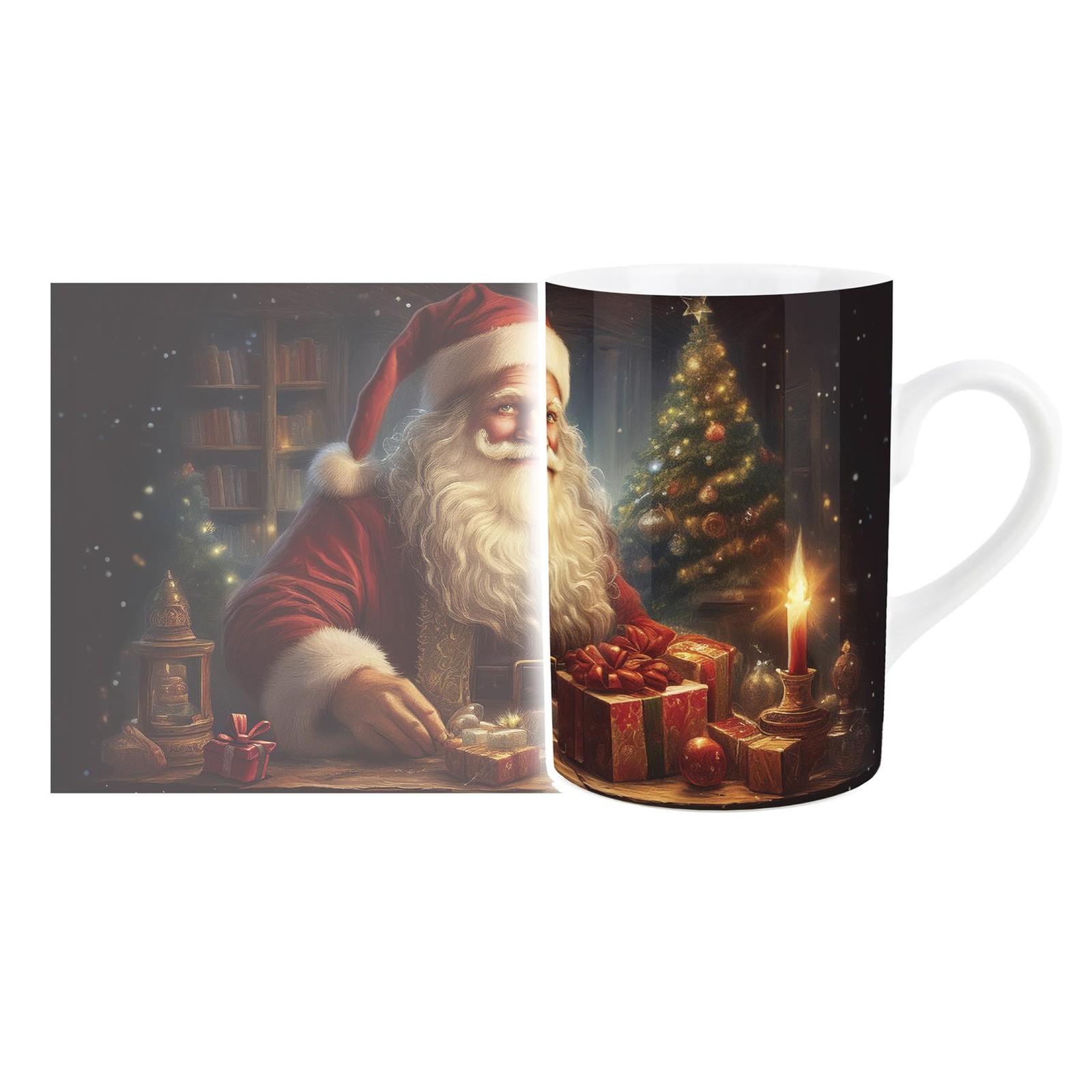 Santas Workshop Mug - Festive Father Christmas Gift/Present - Ceramic Cup