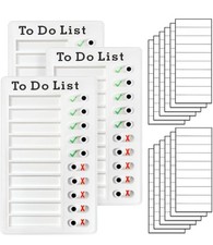 Chores Chart for Kids Reusable List Detachable Sliding Routine 3-Pack