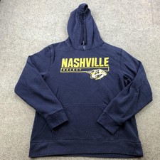 Nashville Predators Hoodie Mens XL Navy NHL Hockey Pullover Fleece Sweatshirt