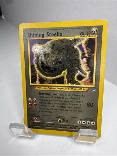 Pokemon TCG Shining Steelix 112/105 Neo Destiny Unlimited Holo Secret Rare