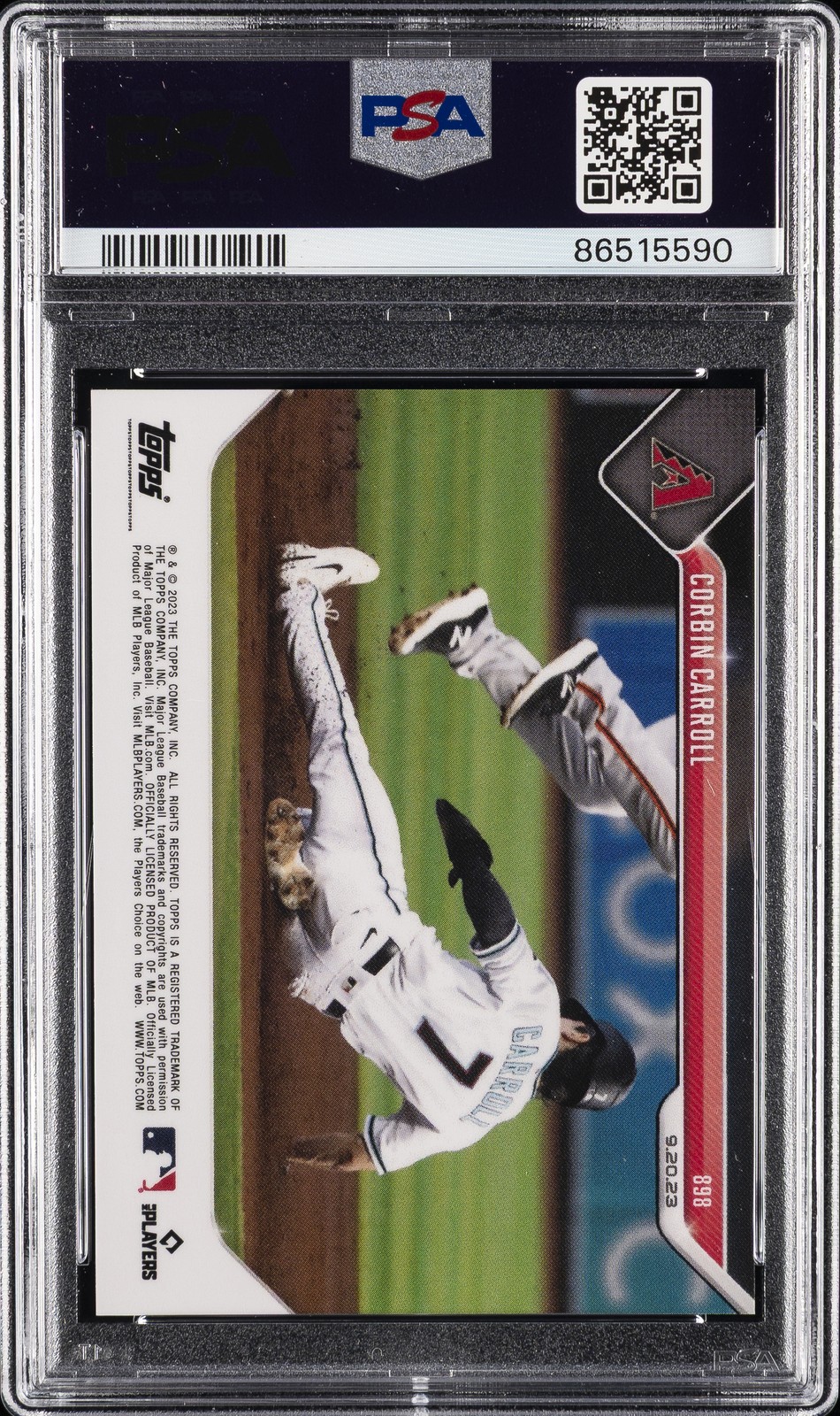 2023 TOPPS NOW #898 CORBIN CARROLL ROOKIE RC PSA 10 view 2