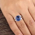Tanzanite Gemstone 925 Sterling Silver Women Jewelry Designer Ring Gift For Wife