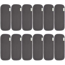 Wegreeco Reusable Soft 5 Layers 12 Pack Charcoal Inserts for Baby Cloth Diaper,H