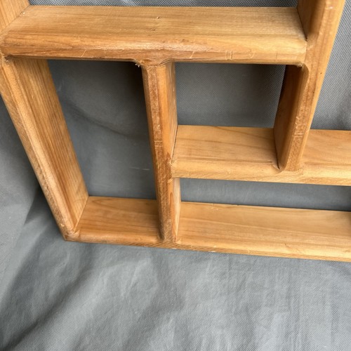 Holz Quadrat Vintage Stil Braun Display Wandregal 15,5" x 15,25" Rustikal - Bild 4 von 5