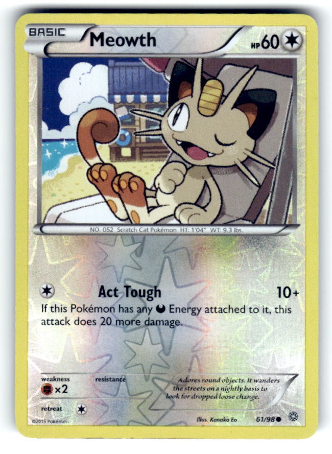 XY - Ancient Origins #61/98 Meowth Reverse Holo