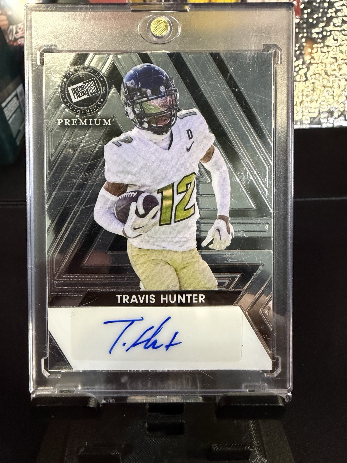 2024 Leaf Press Pass Premium - Autographs Travis Hunter #BA-TH2 /99 (AU, RC)