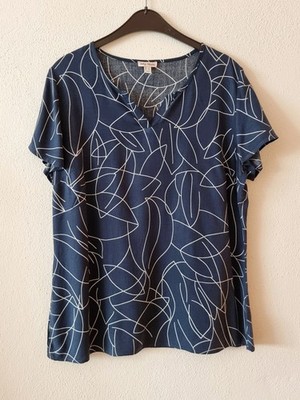 Bluse Alba Moda ° Gr. 40 M ° Blusen Shirt Sommer blau weiß