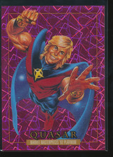 2024 Marvel Masterpieces '92 Platinum Quasar Pink Lasers /992 #72 D315