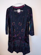 Edinburgh Woolen Mill Country Rose ALICE IN WONDERLAND CATS Dress Sweater Pocket