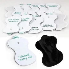 50PCS Replacement Tens Electrode Pads Massage Machine Gold Hand Health Pad New