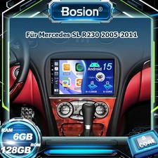 F&uuml;r Mercedes SL R230 2005-2011 Android15 CarPlay Autoradio Navi GPS Kamera 128GB