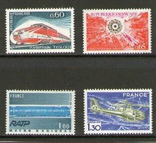 s59355 FRANCE 1974 MNH** Grandes Réalisations Trains 4v Y&T 1802/1805