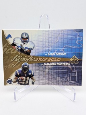   RARE 2003 SP Game Used Sanders & Tomlinson ''Unissued'' Extra Significance Gold