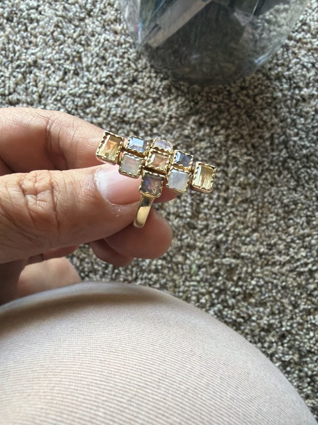 Modern Multi-Gemstone Cocktail Ring Spectacular G… - image 3