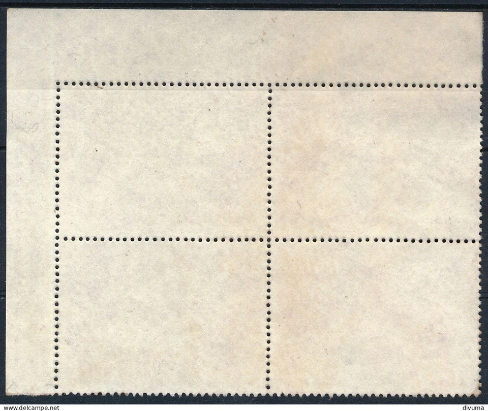 ITALY 1961, Gronchi pink VARIETY in FALSE - FAUX NO GUM BLOCK x 4 STAMPS. #A926 - Image 2 of 2