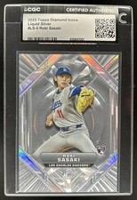 2025 Topps Diamond Icons Roki Sasaki Liquid Silver RC SSP #LS-5 CGC Authentic