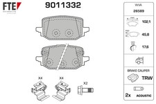 FTE Bremsbelagsatz Scheibenbremse 9011332 für RENAULT MEGANE TECH SUV EV40 BNJ2