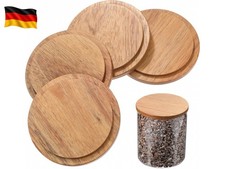 Holz Becherdeckel, 4St&uuml;ck Runde Tassendeckel Holzdeckel f&uuml;r Tassen H