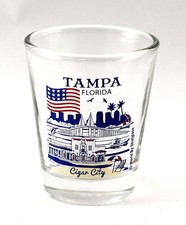 TAMPA FLORIDA GREAT AMERICAN CITIES COLLECTION SHOT GLASS SHOTGLASS 