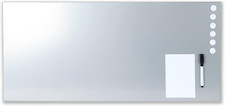 by Banksupplies Magnetic Bulletin Board  30 X 14 Inches  Silver  Includes 6 M
