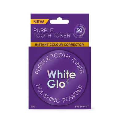 Teeth White Glo Pearl Whitening & Purple Whitening Toner Powder & Toner Serum