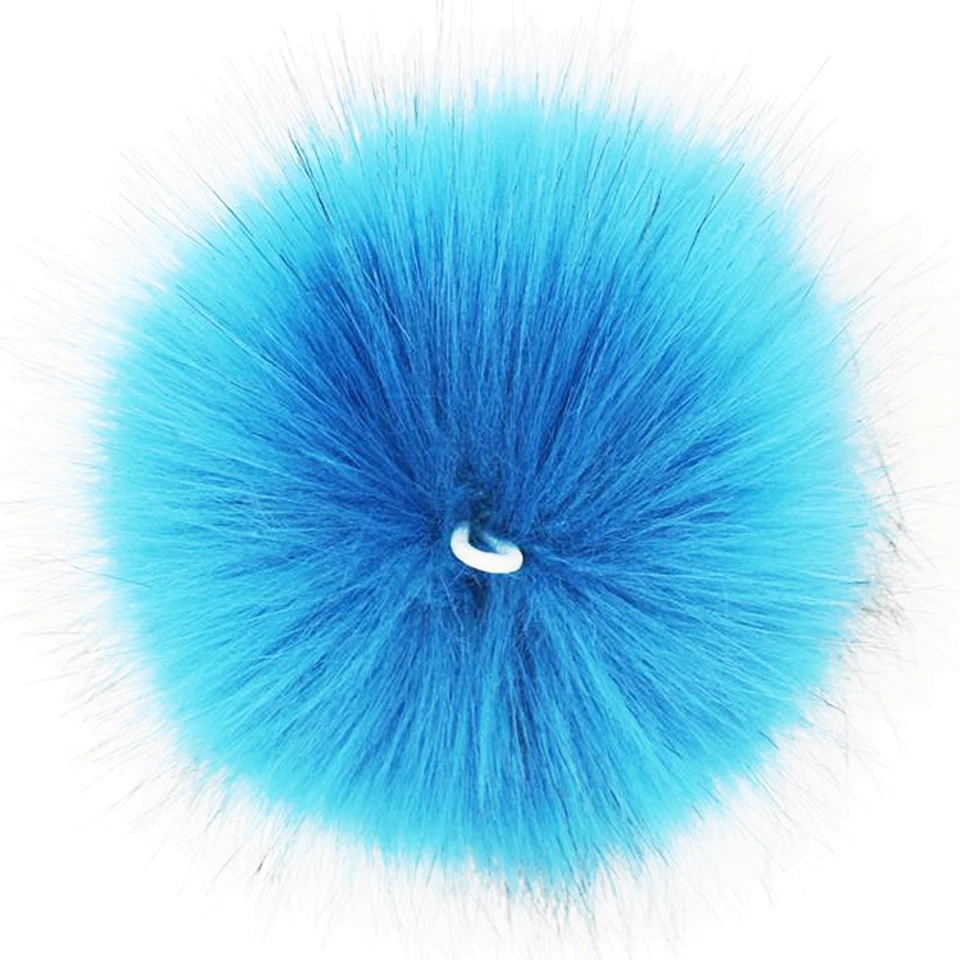 DIY 12Pcs 4" Faux Fur Pompoms for Hat Fluffy Keychain Fur Craft Pompom Balls - Image 4 of 4