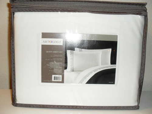 ARTOLOGY KALAM SAMARKAND SUZANI UZBEK WHITE KING SHEET SET - Picture 2 of 5