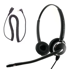 2.5mm Headset Noise Cancelling Mic Shock Protection Speaker Jabra Compatible QD