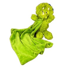 Waddle Friend Triceratops Dinosaur Plush 18  Green Security Blanket Lovey Rattle