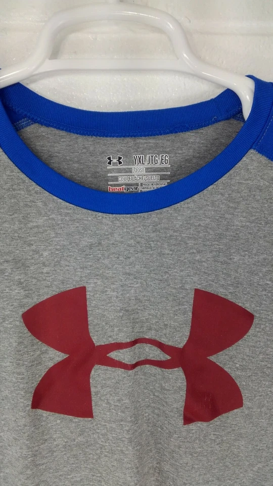YXL Under Armour Heatgear бейсбол свободный длинным рукавом красный синий серый легкий - Изображение 4 из 4