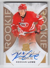 2015-16 UD THE CUP KEEGAN LOWE RC AUTO GOLD /36 ROOKIE PARALLEL #125 Hurricanes