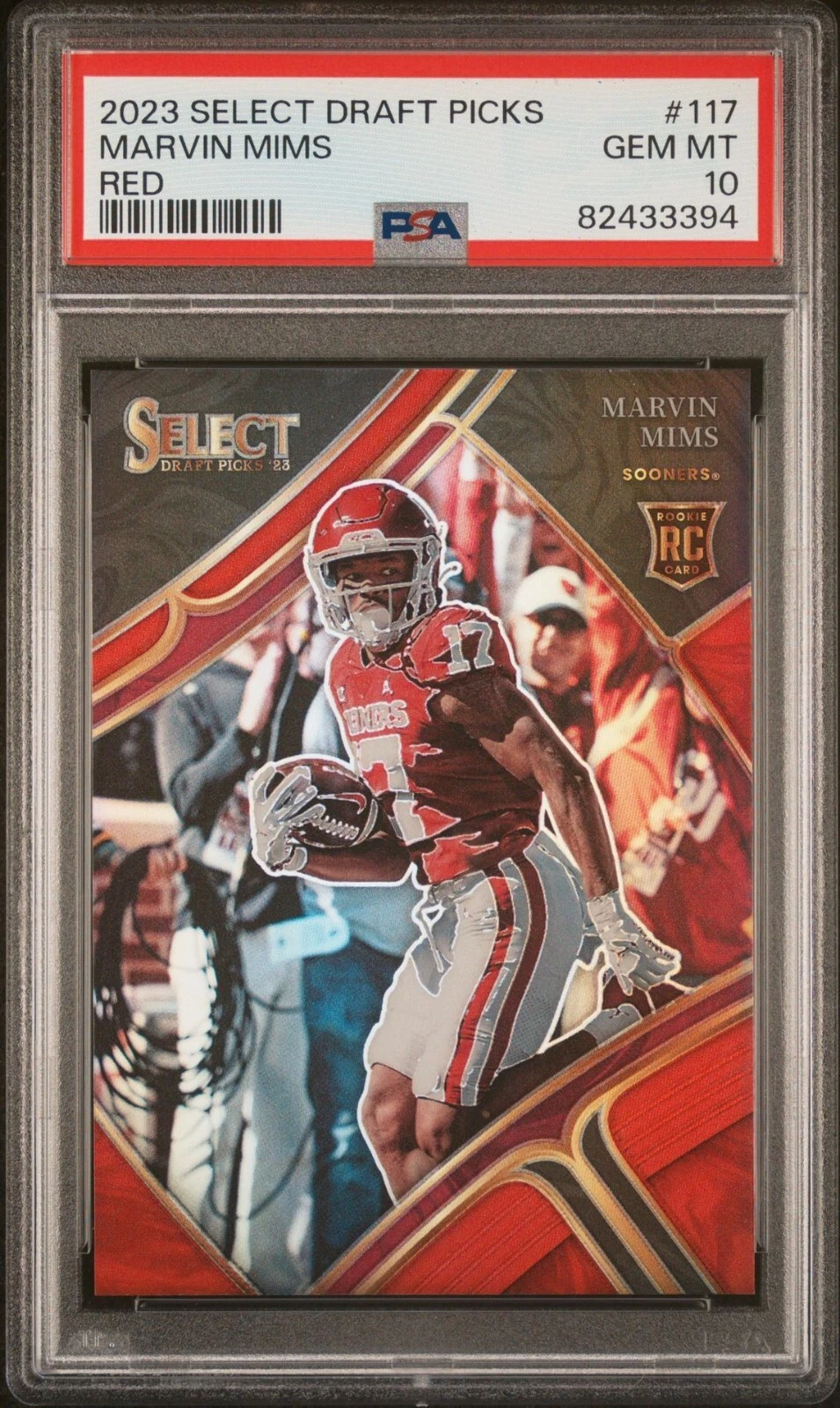 Marvin Mims Panini Select Draft Picks #117 Red