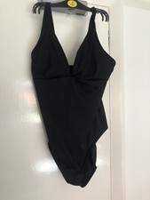 Atmosphere Black Ribbed Swimsuit BNWOT