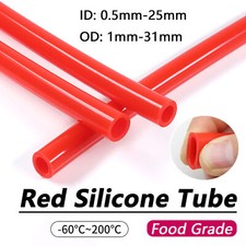Food Grade Soft Rubber Flexible Tubing Red Silicone Tube Hose Pipe0.5mm-31mm