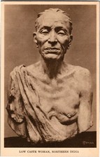 Sculpture Low Caste Woman, North India Field Museum Chicago IL Vtg Postcard D80