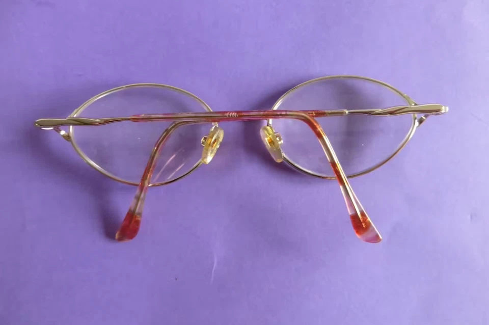 Lunettes femme métal doré 12 vintage - Photo 4/4