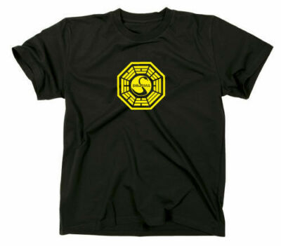 Lost T-Shirt Station 3 Dharma Initiative TV-Serie Logo Swan Fanshirt Zeichen