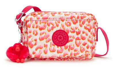 kipling Basic Print Abanu Crossbody M Umhängetasche Tasche Latin Cheetah weiß