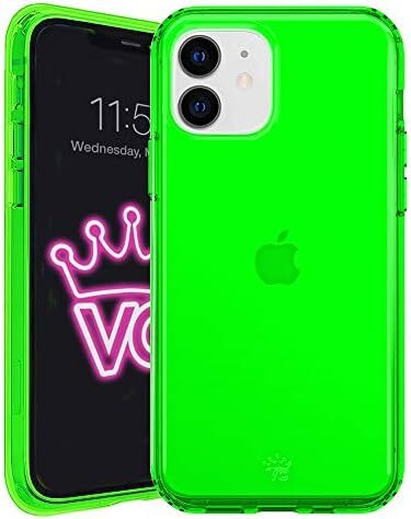 Clear Case for iPhone 12 Mini [8ft Drop Tested] (Neon Orange)