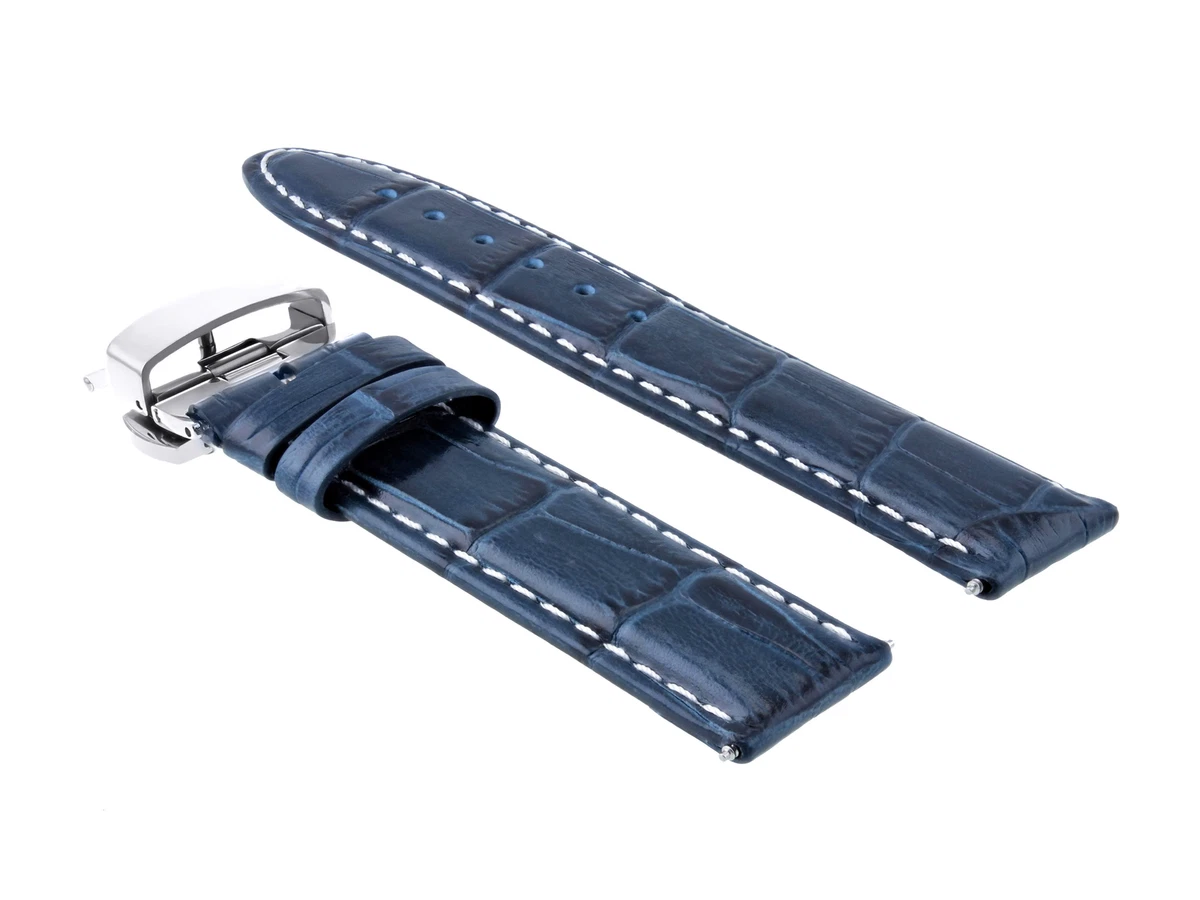 Breitling blue leather strap cheap