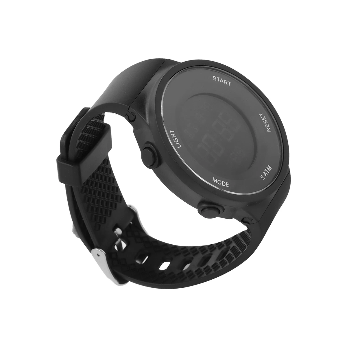 Electronic Watch Sports Watch Black Dual Time Modes EL Lamp For