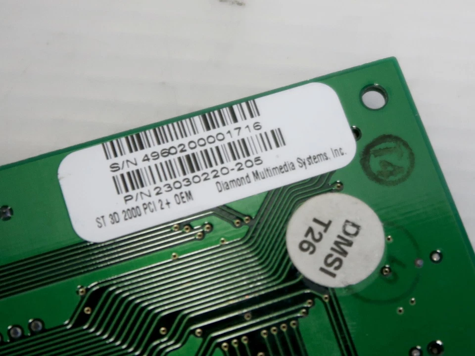 S3 Virge, 86C325, VRAM 2MB, PCI, VGA, Diamond Stealth 3D 2000, V1.03 - WORKING - Image 4 of 4