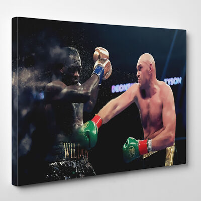 Tyson Fury V Wilder 2 - Gerahmt Boxen Leinen Roma King Kunstdruck