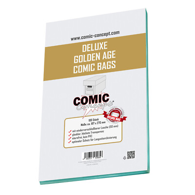 775M2 E. Gerber Mylites 2 (Qty 50) SILVER & GOLDEN AGE Comic Bags (7¾