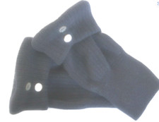 FINGERLESS GLOVES BLUE NAVY 100 MERINO WOOL S M L OS MITTENS WOMEN'S LADIES