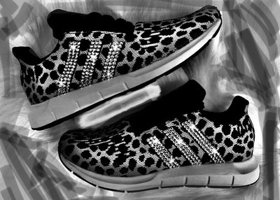 women's adidas swift run athletic shoe leopard