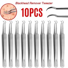 Blackhead Remover Tweezers Acne Pimple Blemish Extractor Curved Needle Clip Tool