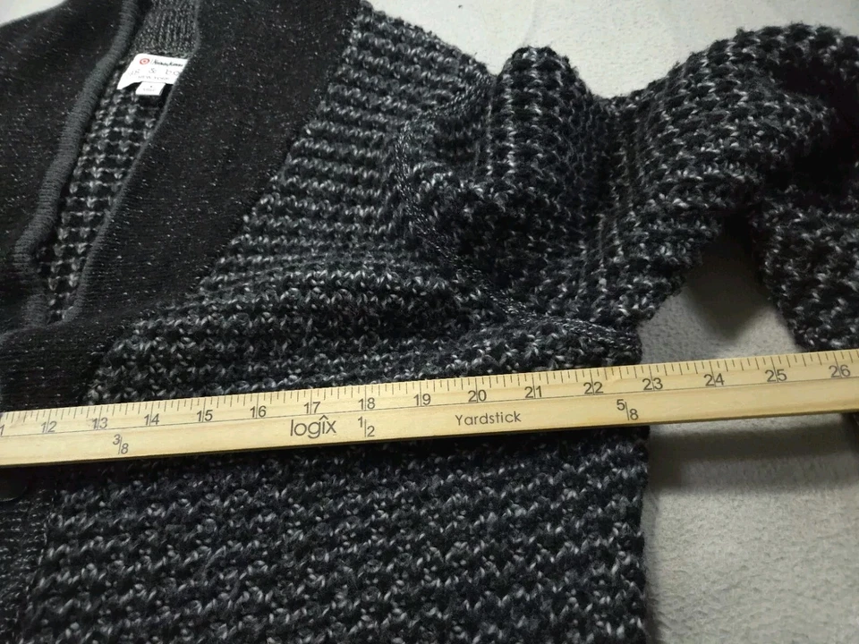 Rag Bone Sweater Mens Large Black Gray Neiman Marcus Target Cardigan Shawl - Image 3 of 4