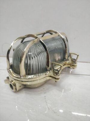 Messing Schott Oval Nautische Wandlampe Deckenleuchte